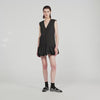 Aliette Short Tailored Dress With Ruffle Black