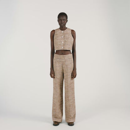 Bardem Decorative Tweed Trousers Brown