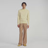 Industrial Wool jumper with standing collar Beige