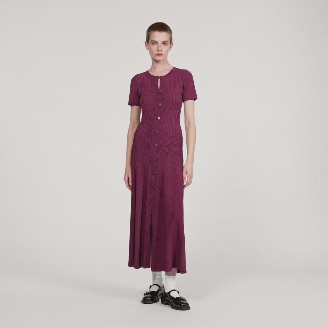 sandro dress purple Mid-length dress