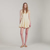 Amalena Short Floral Jacquard Dress Vanilla