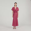 Laurana Scarf Print Maxi Dress Red / Pink