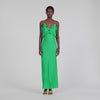 Calypsane Maxi Dress With Straps GREEN