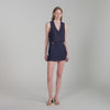 Babylone Striped sequin skort Dark Navy