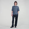 Catena Shirt Mc Link Print Loose-Fit Shirt Navy Blue