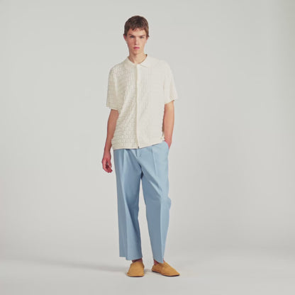 Sponge Shirt Mc Terry Knit Cardigan Ecru