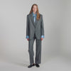 Mireille Checked Wool Jacket Dark Grey