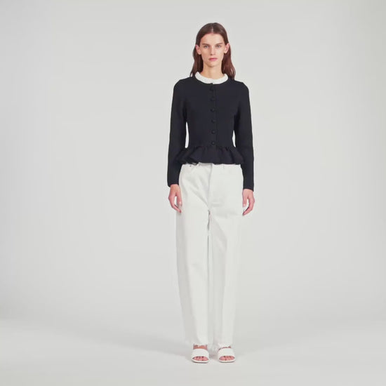 Aspen Victorian collar cardigan Black