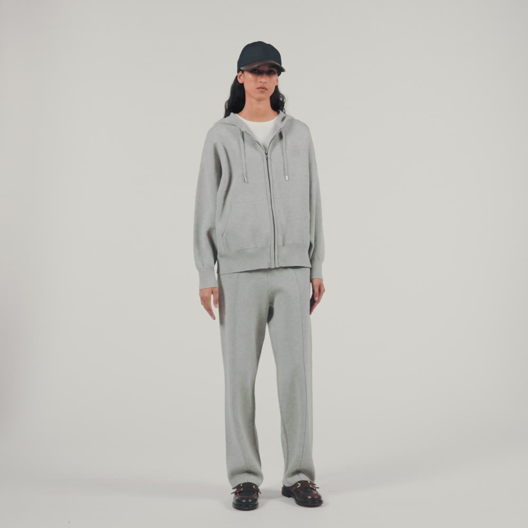 Oversized Zip Sweatshirt Grey