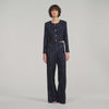 Carlisle Decorative tweed trousers Blue