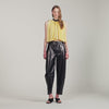 Litoralia Pleated Tie-Back Top Straw