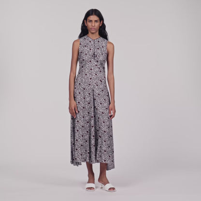 Maira Daisy print maxi dress Brown