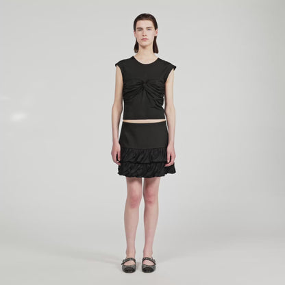 Draped T Shirt Black
