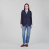 Arancella Striped Suit Jacket Navy Blue