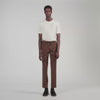 New Alpha Elasticated wool trousers Tabac Fonce
