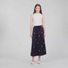 Sorela Rhinestone maxi skirt Black