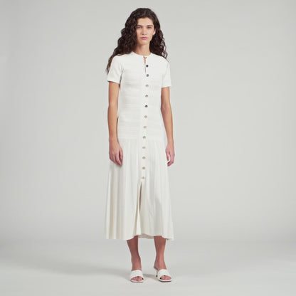 Milona Knit Maxi Dress Ecru