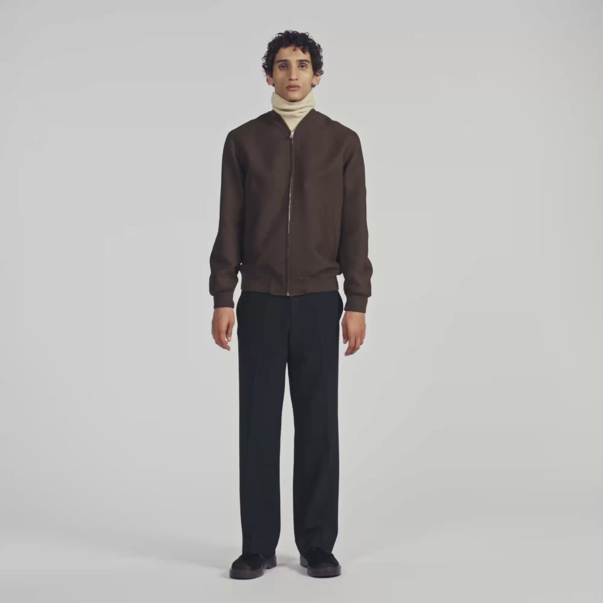New Teddy Zip-up jacket Taupe